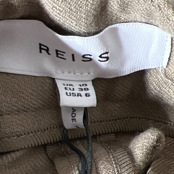 REISS Kyla Wool Combat Pant Taupe Sz 6 NWT - Picture 5 of 7